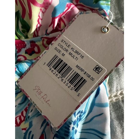 New Stella Parker Collection Tropical Floral One Piece Swimsuit Maillot Medium - Picture 6 of 6